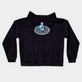 flat earth society Kids Hoodie